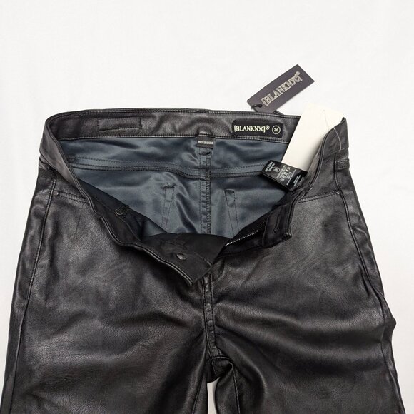 NWT Blank NYC Size 26 Black Pleather Skinny Pants - Picture 10 of 16